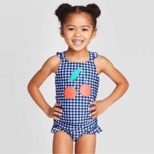 Cat & Jack | Toddler Girls' Cherry Tankini Swimsuit Navy